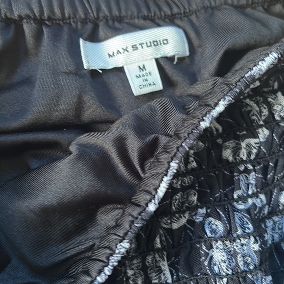 MAX STUDIO💫 Women’s Black Butterfly Printed Strapless Maxi Dress - Picture 8 of 10